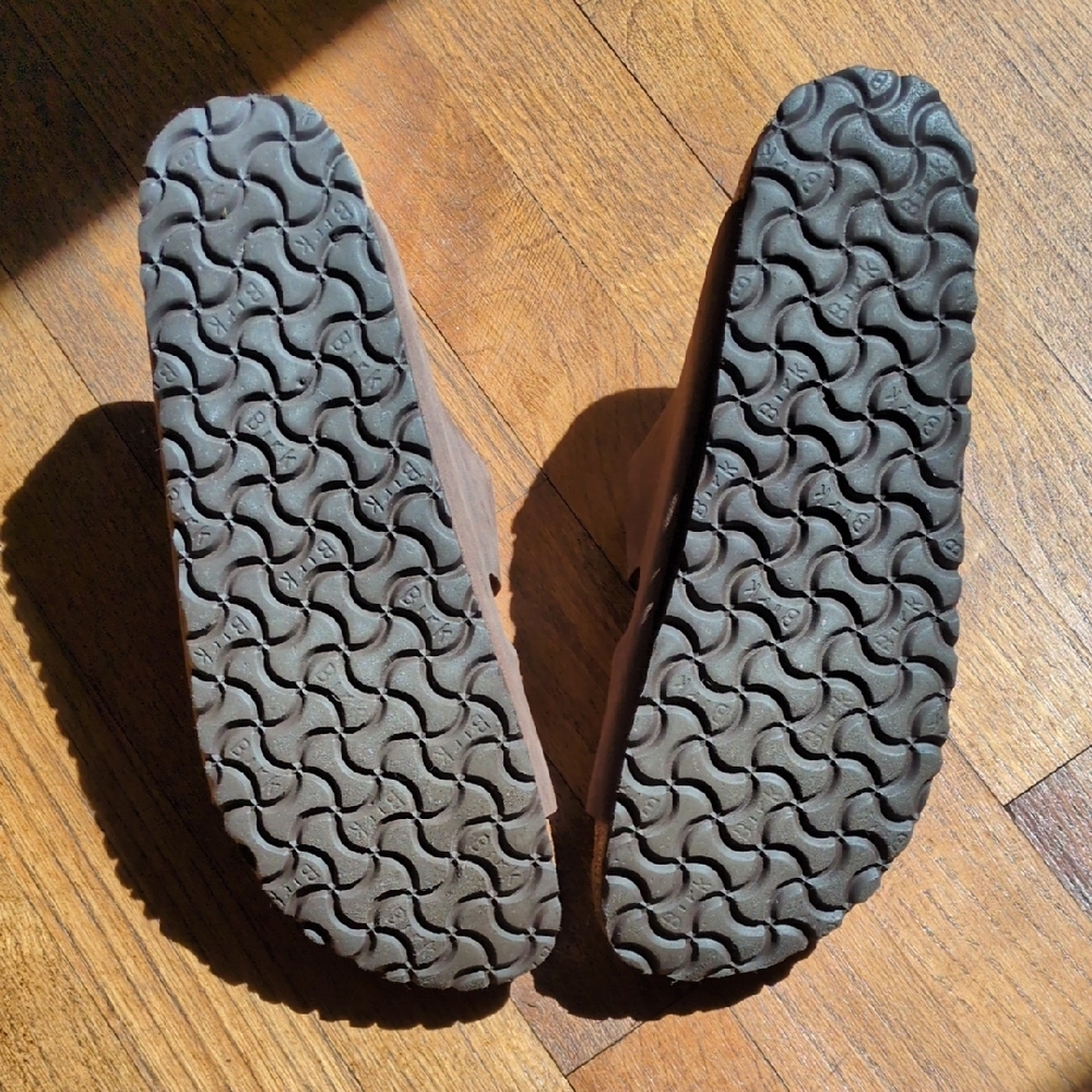 Birkenstock Arizona Soft footbed Leather Sandals - 42 Narrow - Picture 3 of 4